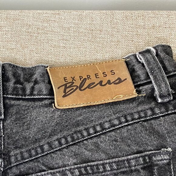 Vintage Express Bleus Bootcut Denim Jeans Women's 9/10 High Rise Black USA VTG - Picture 7 of 15